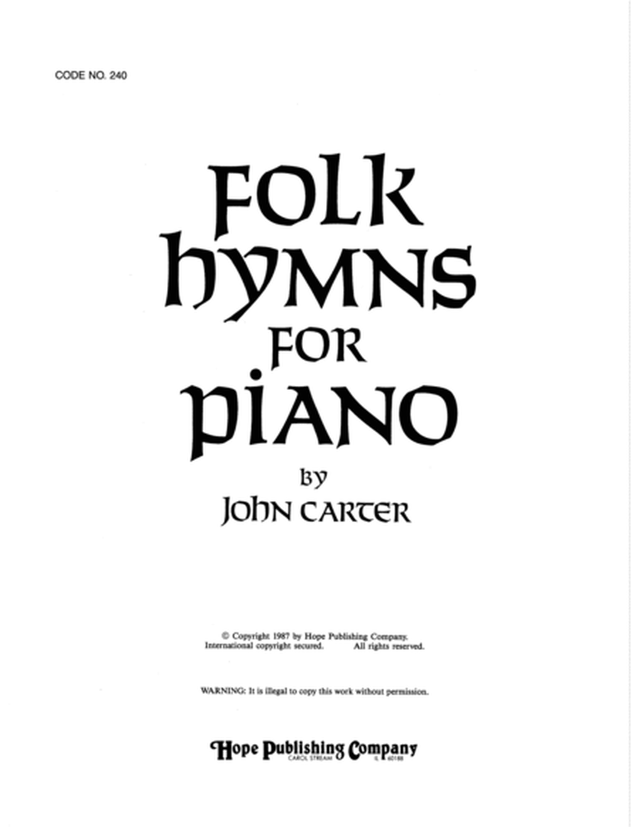 Folk Hymns for Piano-Digital Download