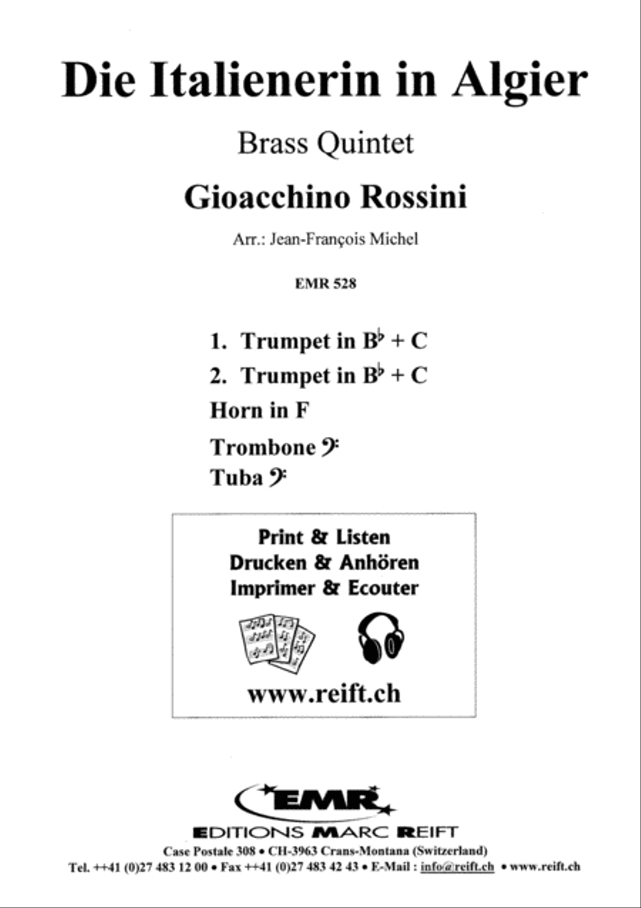 Die Italienerin in Algier Brass Quintet scores gallery preview page 2