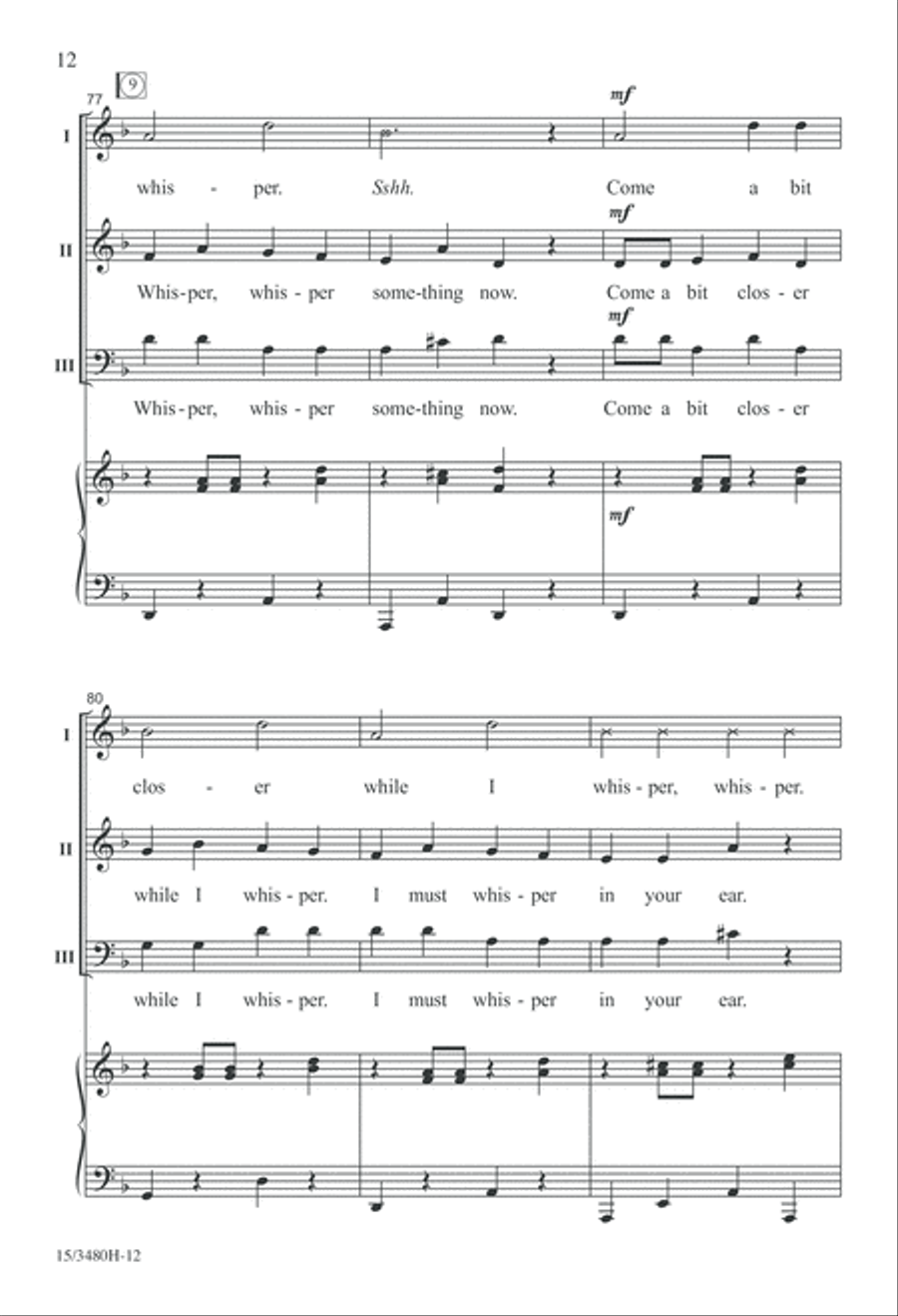 Whisper! 3-Part scores gallery preview page 12