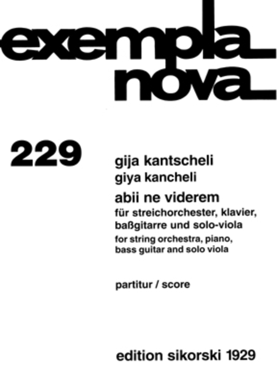 Abii Ne Viderem Abii Ne Viderem Orchestra scores gallery preview page 1