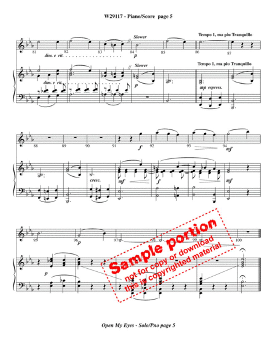 Open My Eyes Violin Solo scores gallery preview page 5