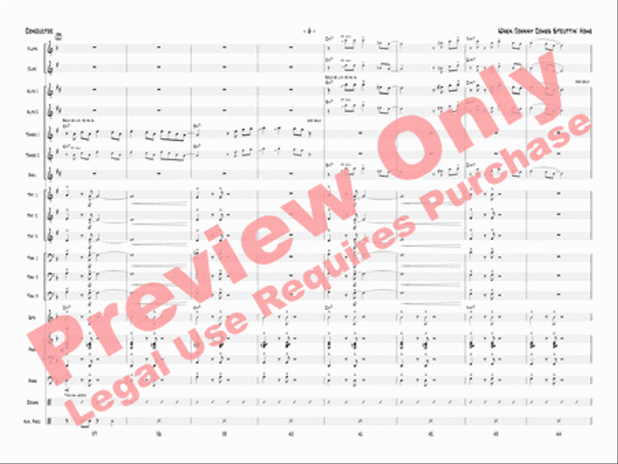 When Johnny Comes Struttin' Home Jazz Ensemble scores gallery preview page 9