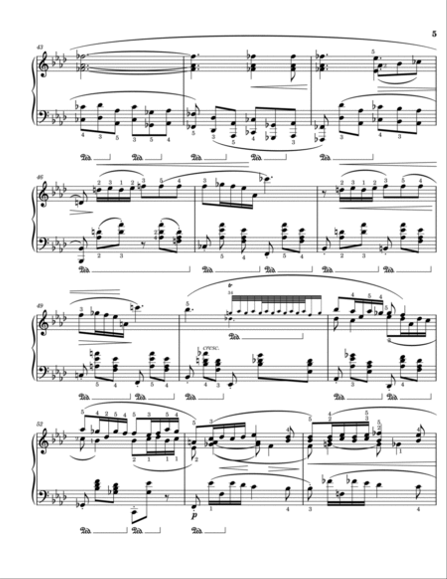 Chopin - Ballade No. 4 in F Minor - Op.52- Original With Fingered - For Piano Solo Piano Solo scores gallery preview page 5