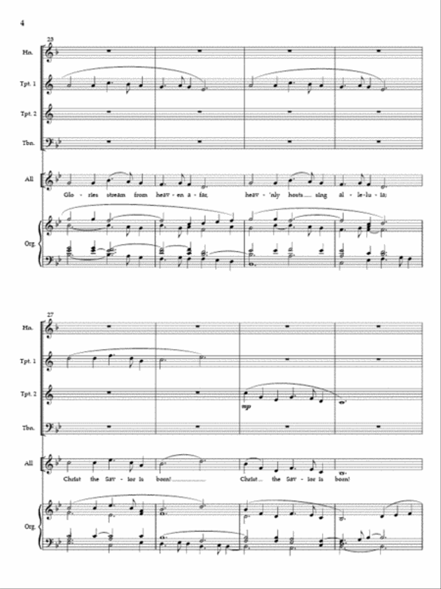 Silent Night (Full Score and Parts) 4-Part scores gallery preview page 5
