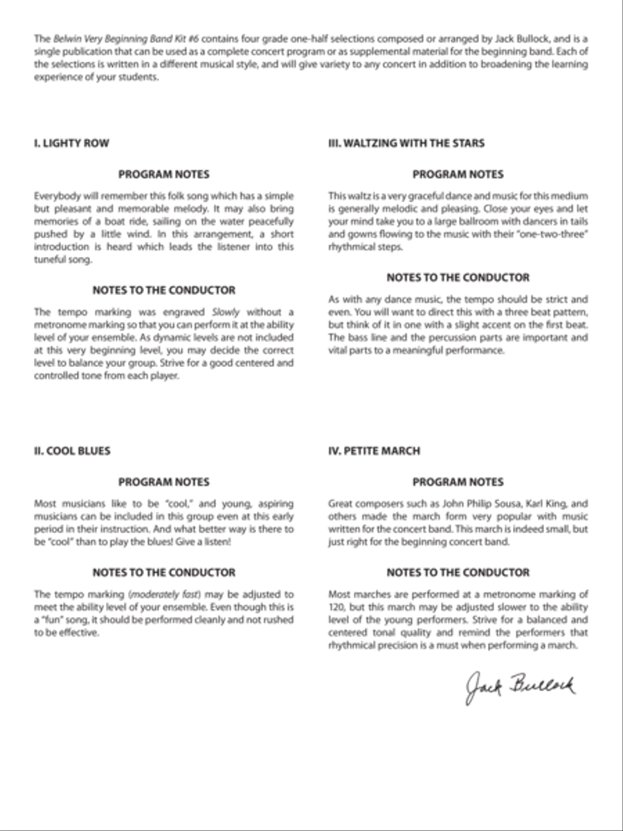 Belwin Very Beginning Band Kit #6: Score Concert Band scores gallery preview page 2