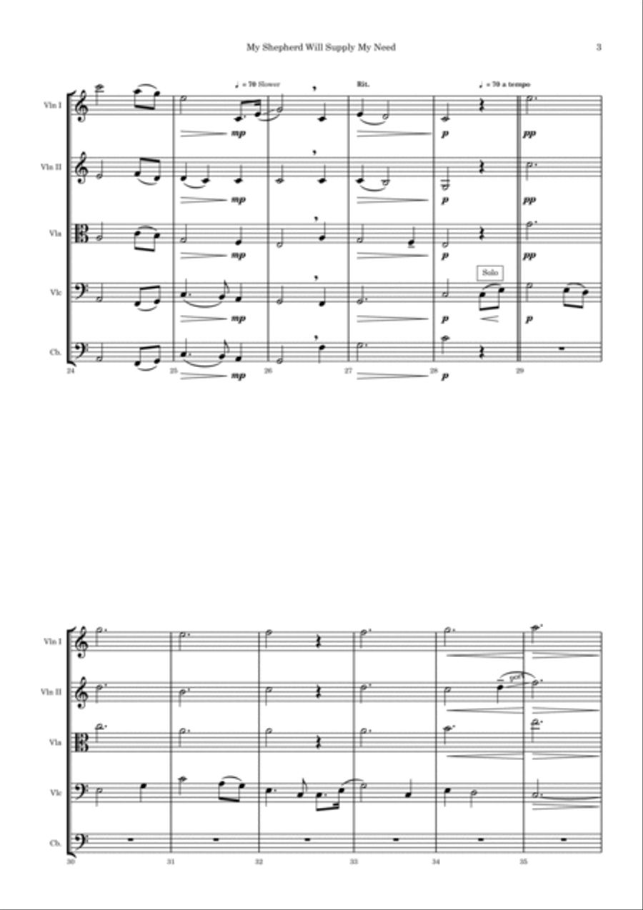 My Shepherd Will Supply My Need (String Orchestra) String Orchestra scores gallery preview page 4