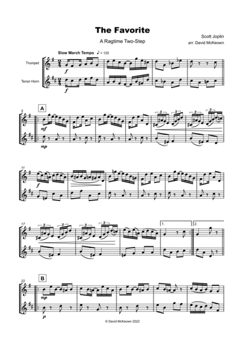 The Favorite, Two-Step Ragtime for Trumpet and Tenor Horn Duet