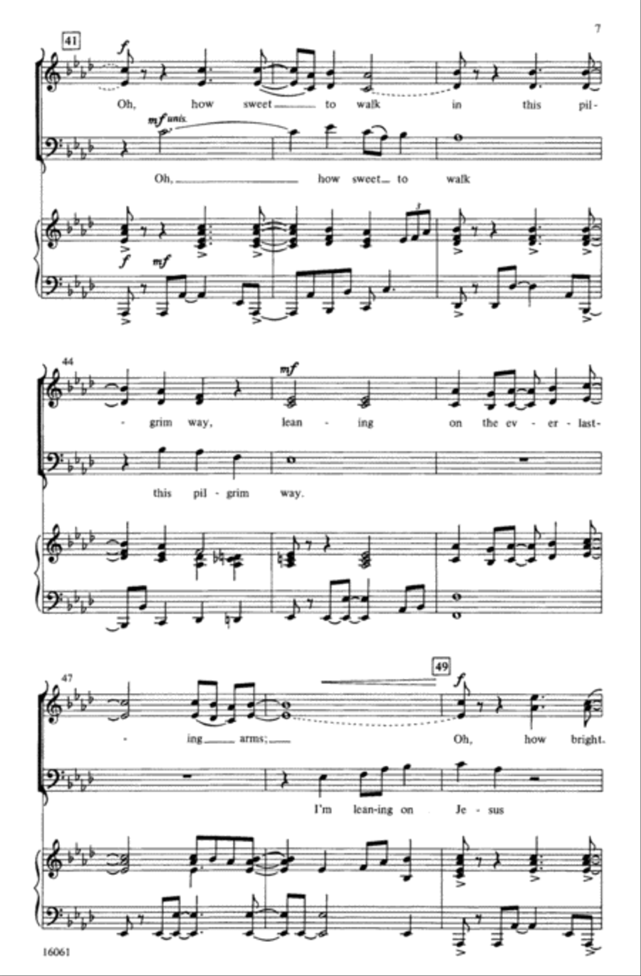 Leaning on the Everlasting Arms Choir scores gallery preview page 6