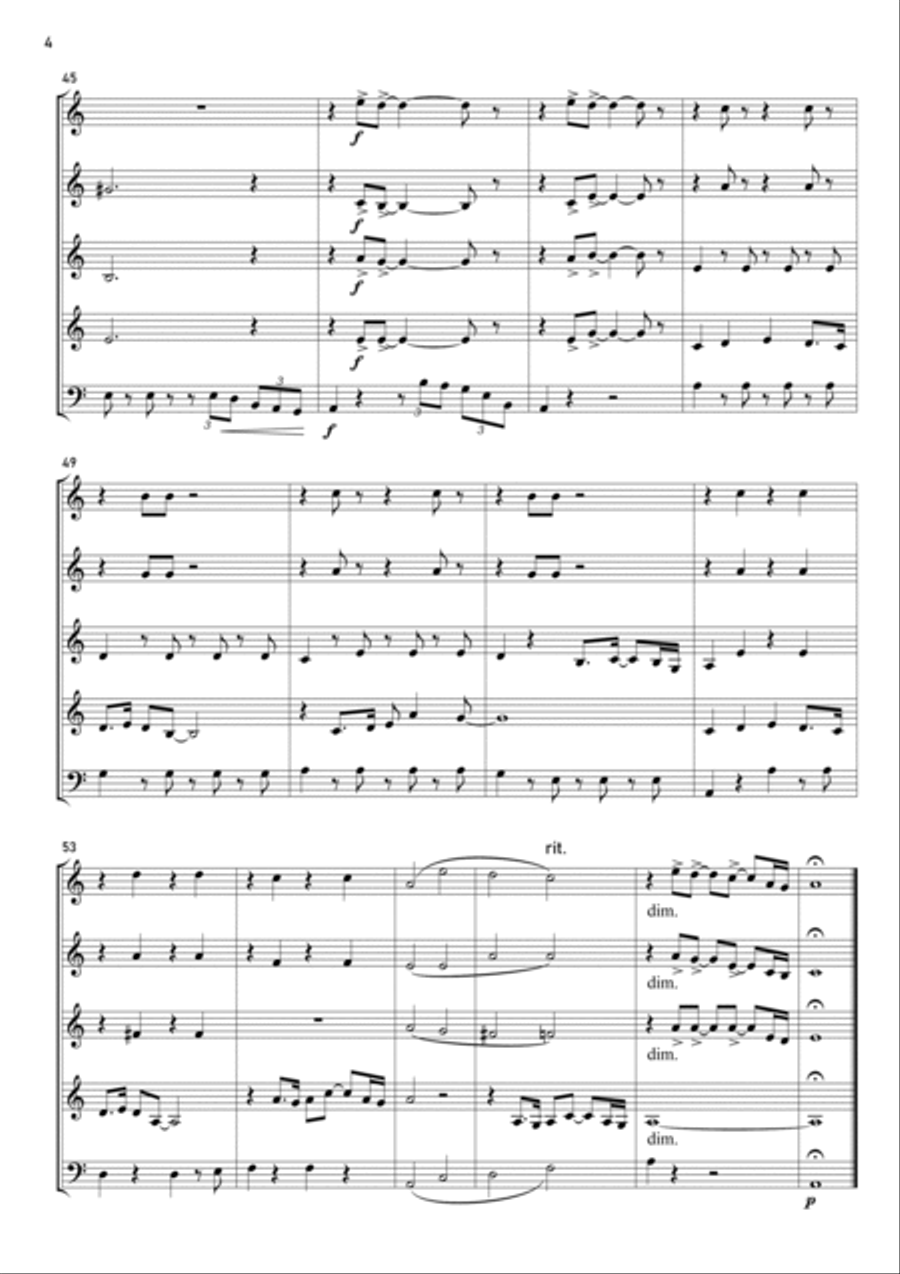 They Call Me Trinity Brass Quintet scores gallery preview page 4