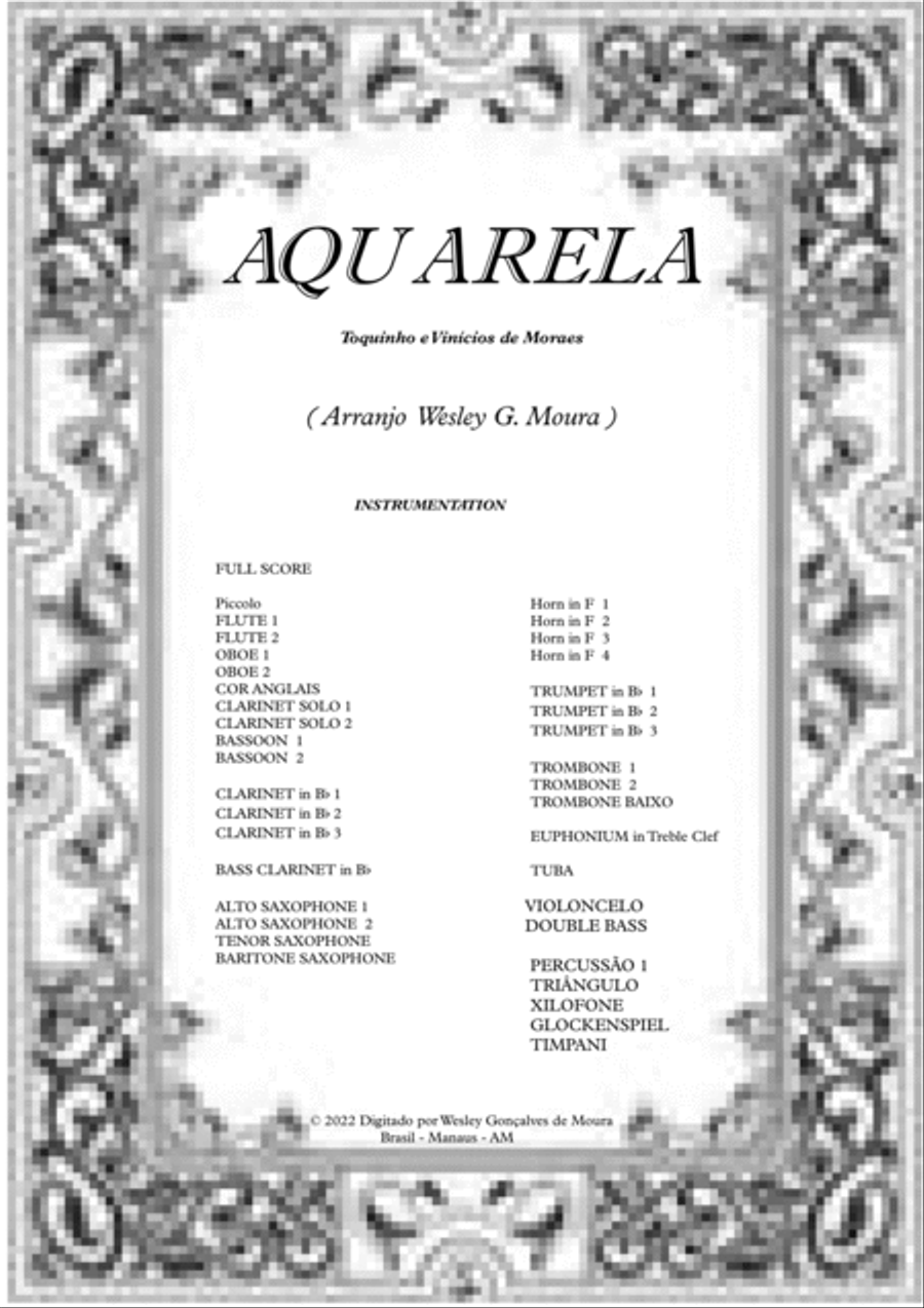 Aquarela-toquinho Concert Band scores gallery preview page 2