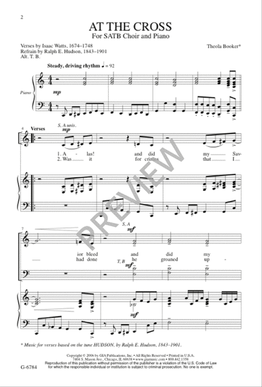At the Cross 4-Part scores gallery preview page 2