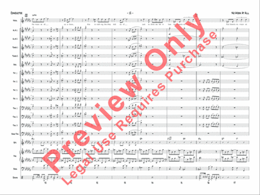 No Moon at All Jazz Ensemble scores gallery preview page 28