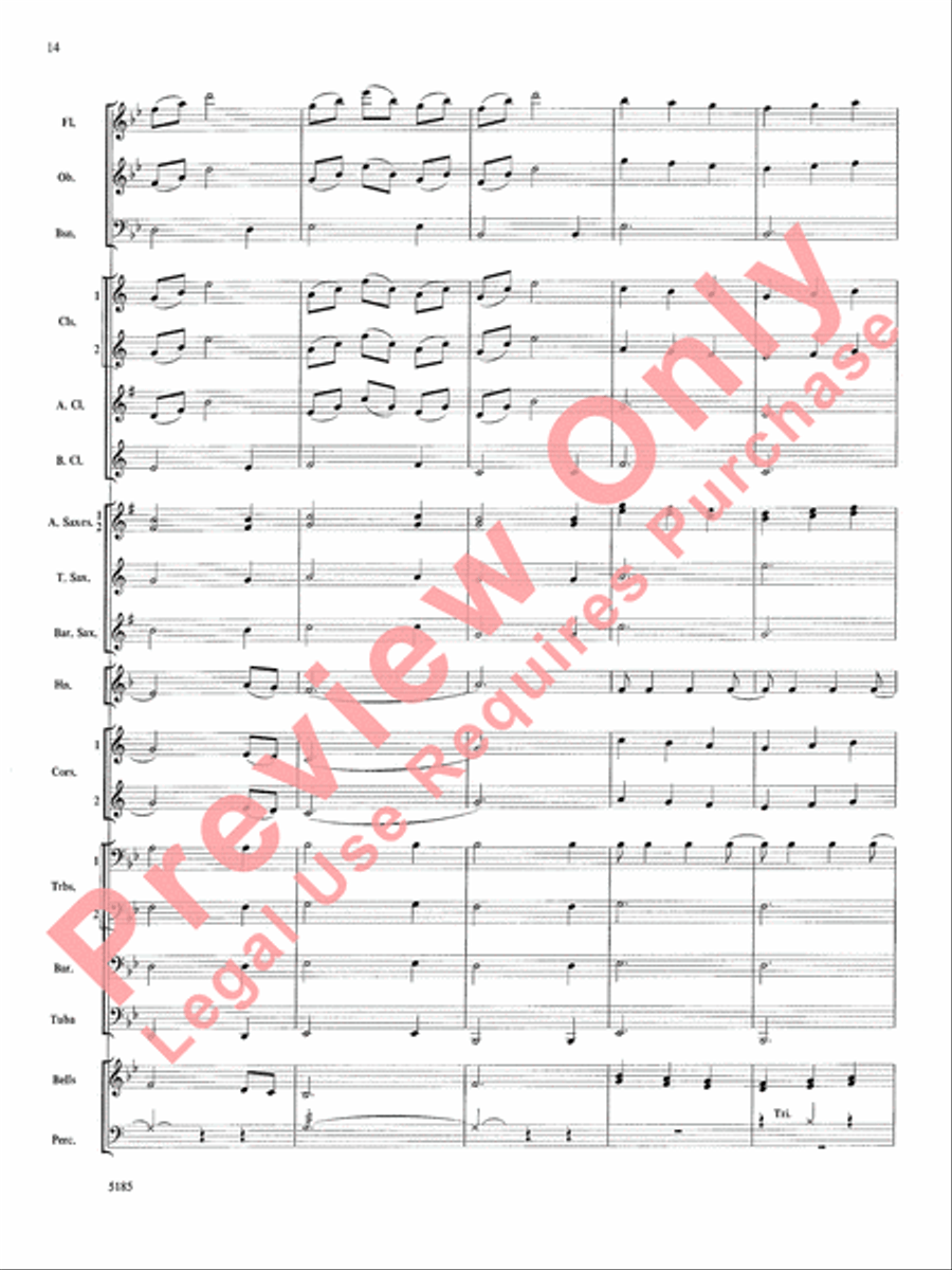 A Christmas Canon Concert Band scores gallery preview page 15