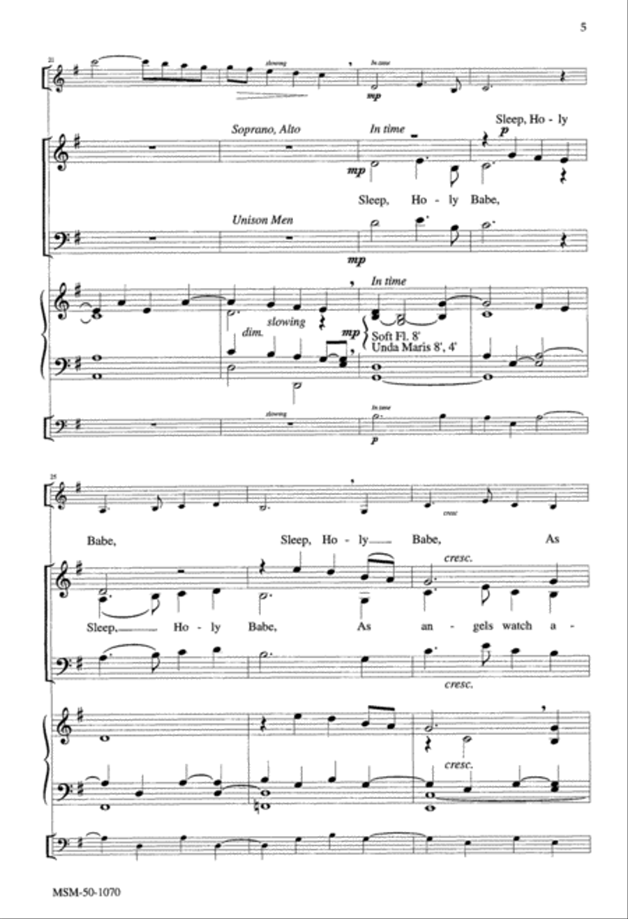 Welcome, Holy Child 4-Part scores gallery preview page 4