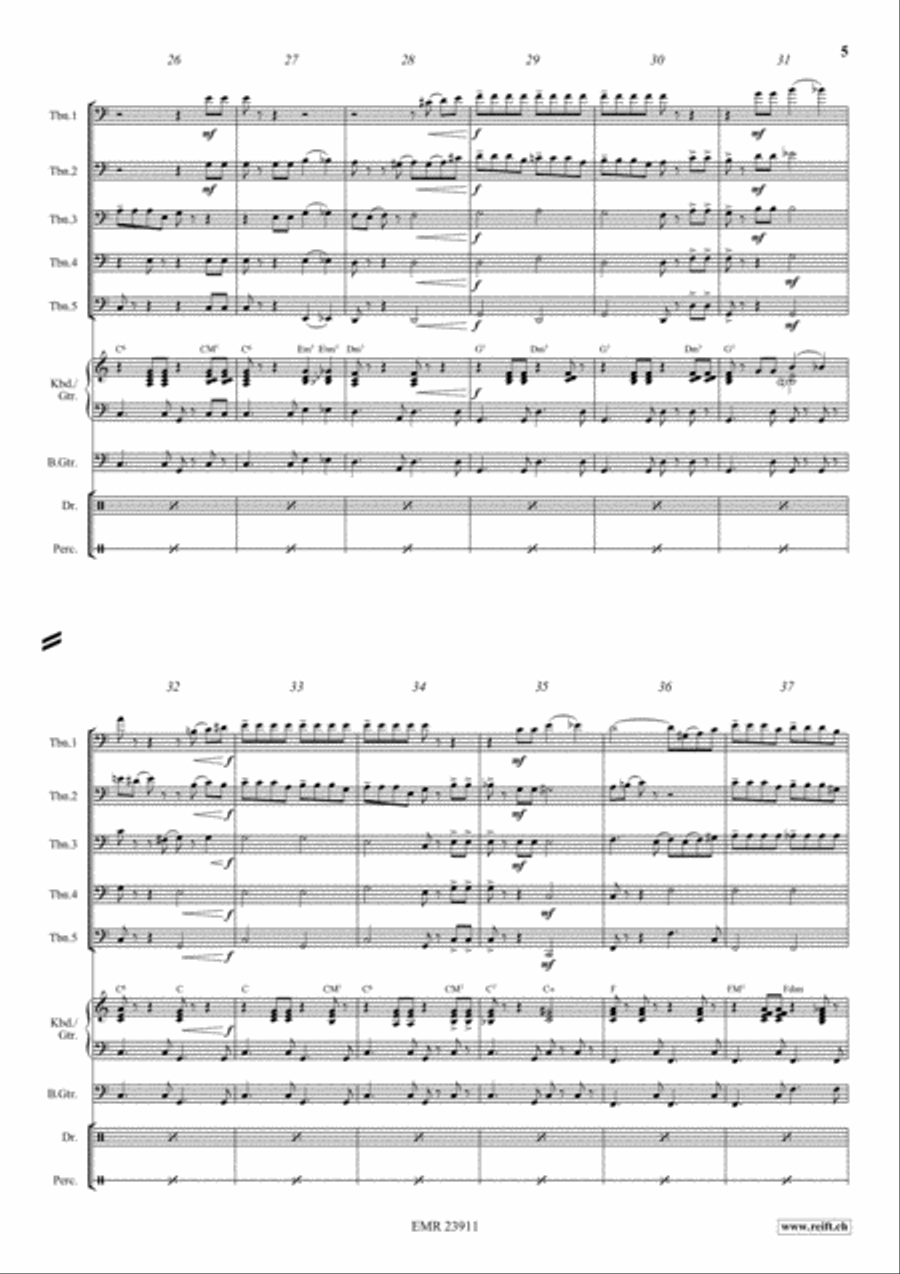 Cha Cha - Cuba Libre Trombone scores gallery preview page 5