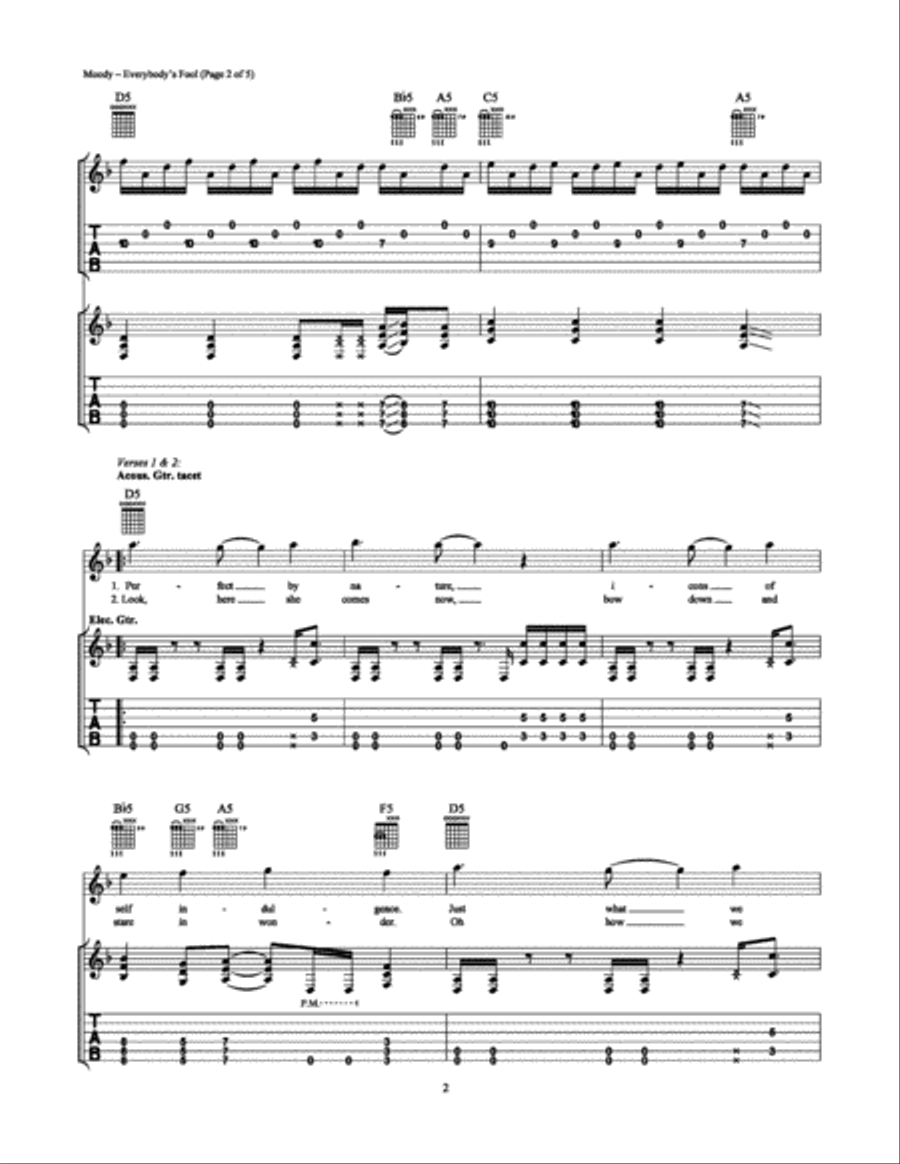 Everybody's Fool Everybody's Fool Electric Guitar scores gallery preview page 2