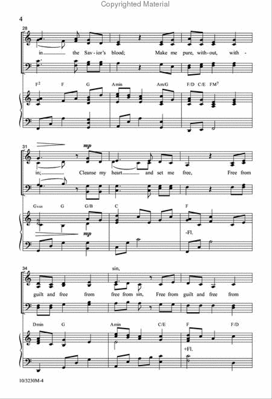 Free From Guilt and Free From Sin 4-Part scores gallery preview page 4