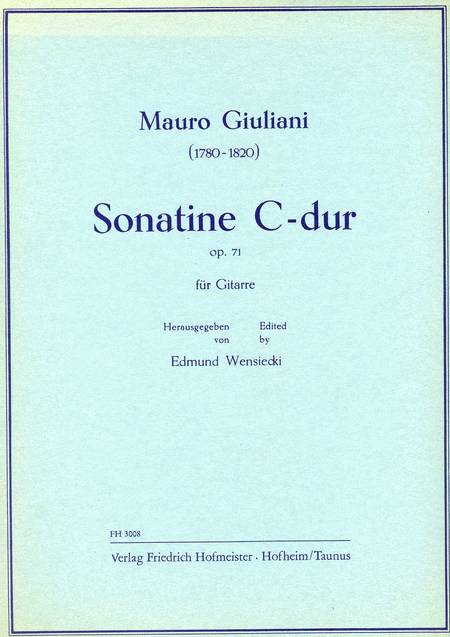 Sonate C-Dur, op. 71