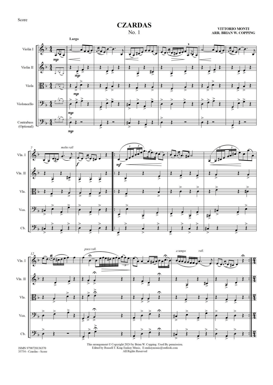 CZARDAS NO1 - STRING QUARTET String Quartet scores gallery preview page 2