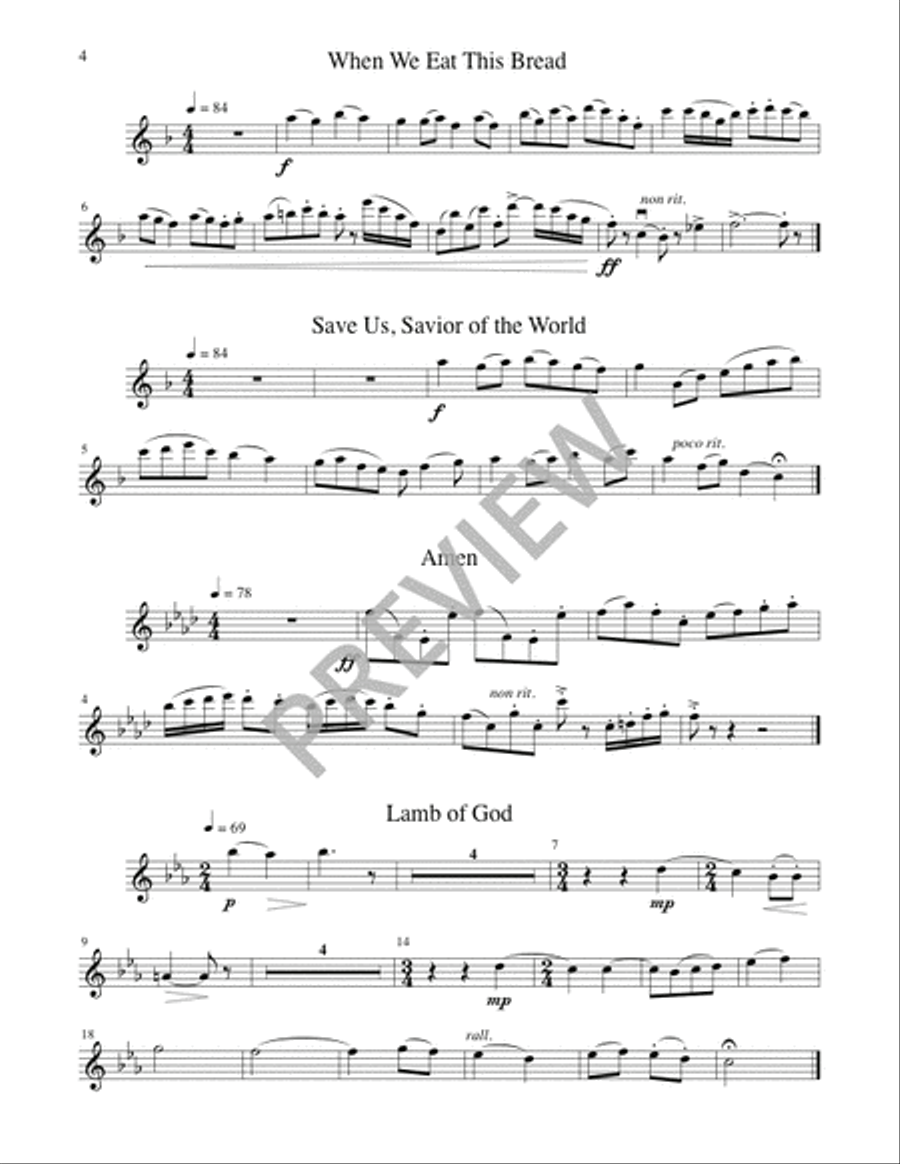 A Community Mass - String edition Flute scores gallery preview page 9
