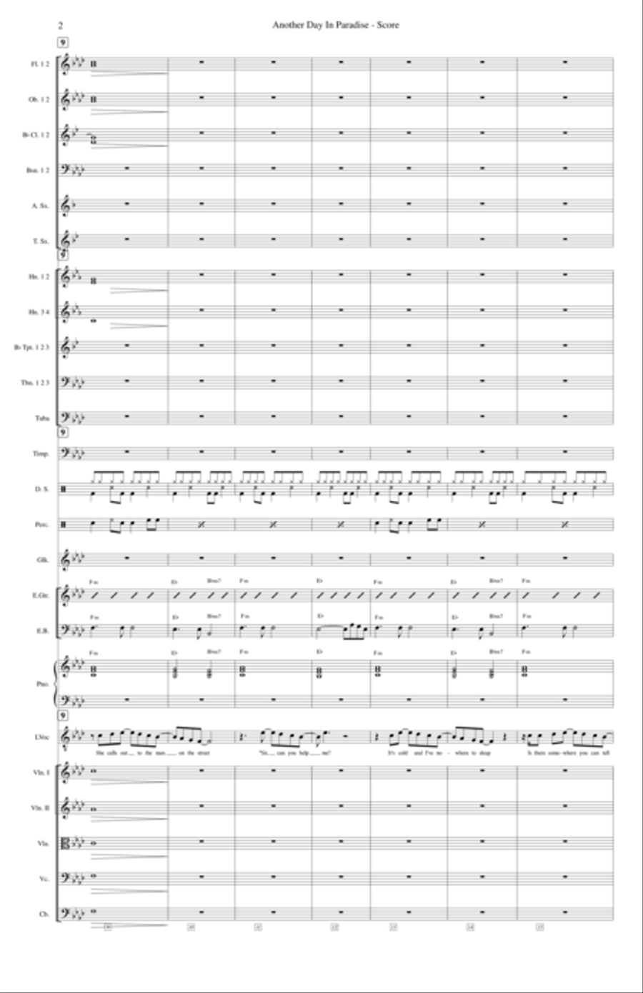Another Day In Paradise Full Orchestra scores gallery preview page 2