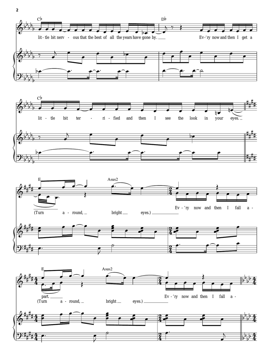 Total Eclipse Of The Heart Piano, Vocal scores gallery preview page 2