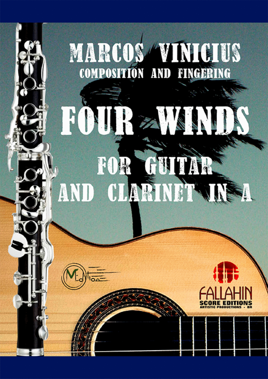 FOUR WINDS - MARCOS VINICIUS - FOR CLARINET IN A AND GUITAR Chamber Music scores gallery preview page 1