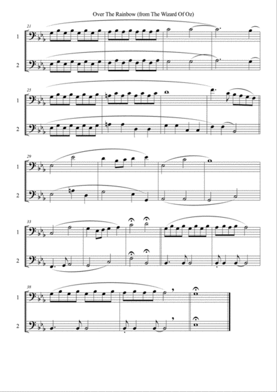 Over The Rainbow (from The Wizard Of Oz) Brass Ensemble scores gallery preview page 2