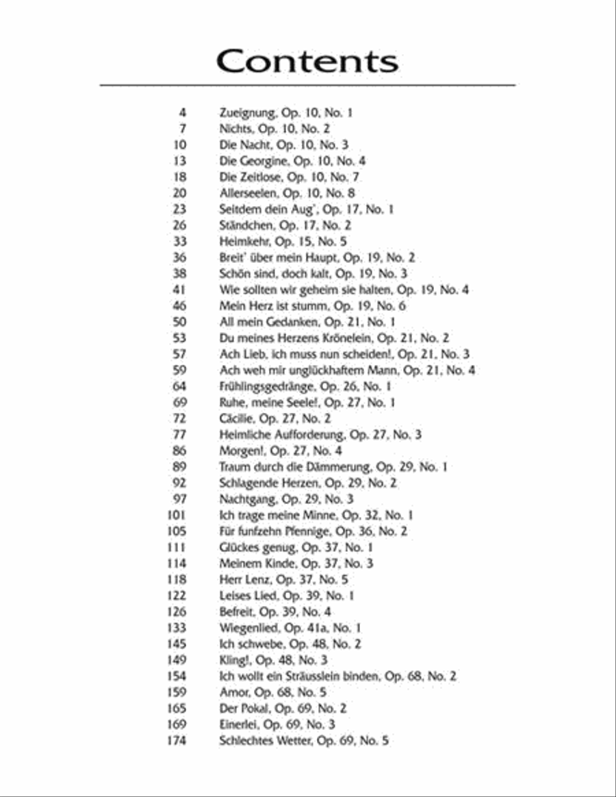 Richard Strauss: 40 Songs High Voice scores gallery preview page 4