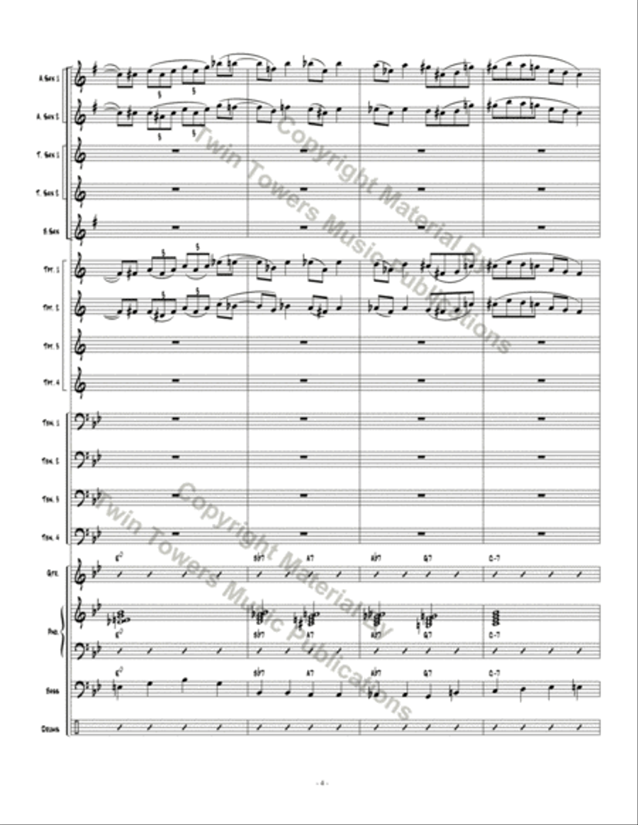 No Nonsense Blues Jazz Ensemble scores gallery preview page 5