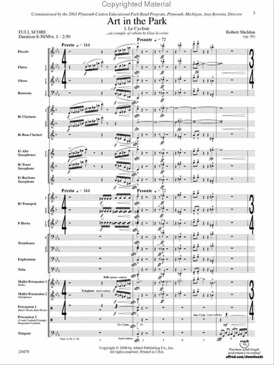 Art in the Park Concert Band scores gallery preview page 2
