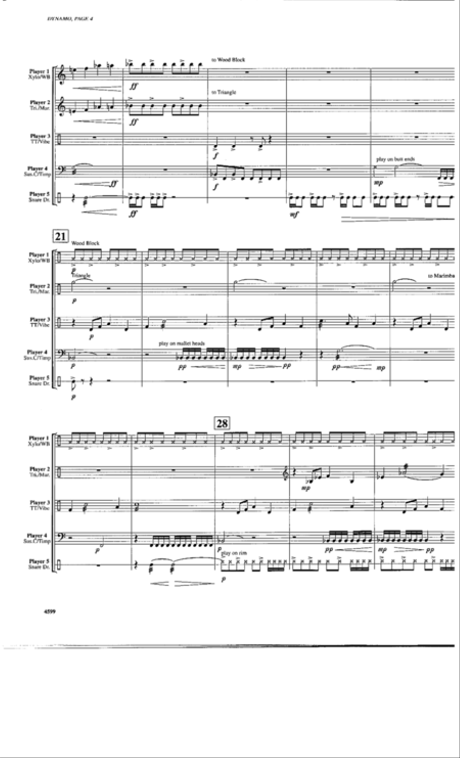 Dynamo Percussion Ensemble scores gallery preview page 3