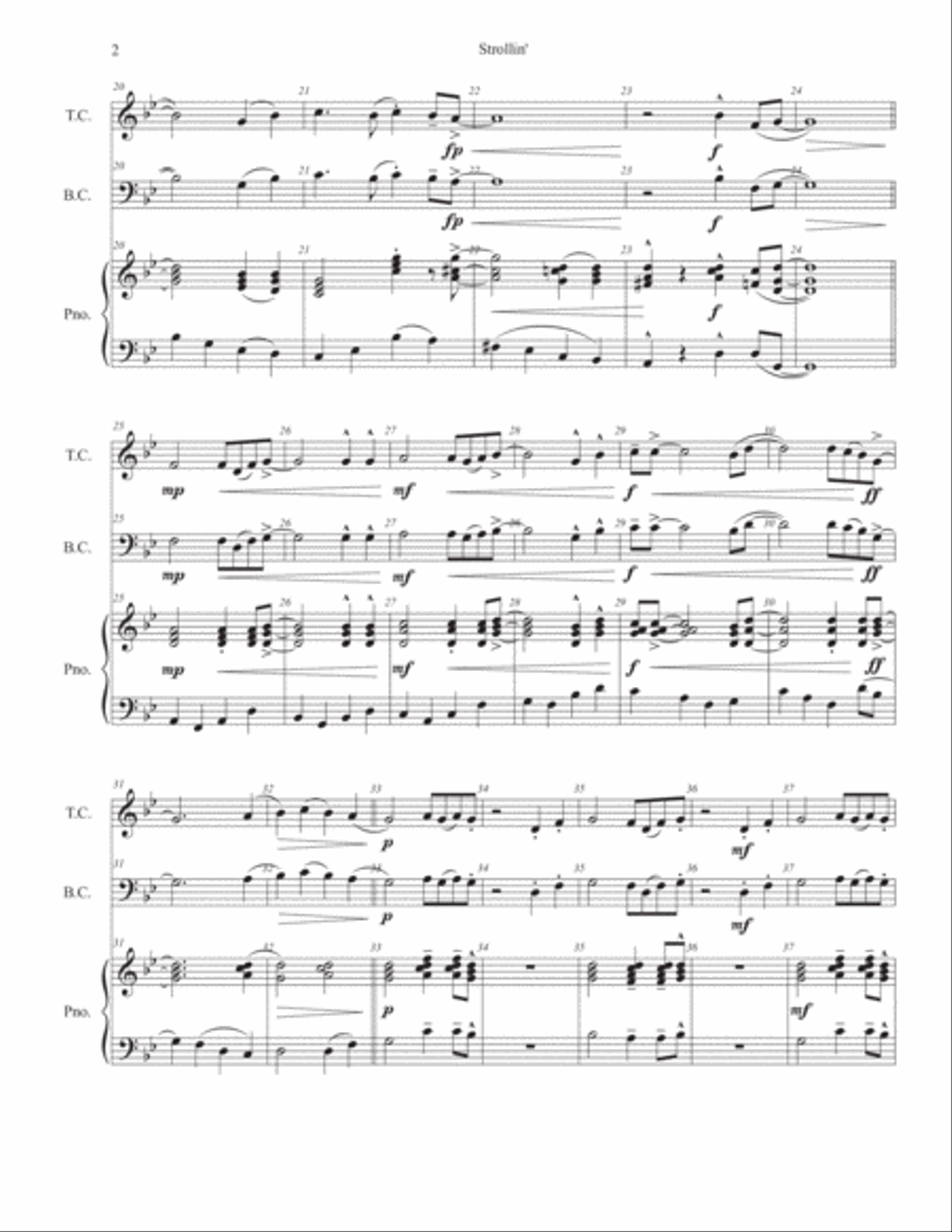 Strollin' - Flex Solo for All Instruments Small Ensemble scores gallery preview page 2