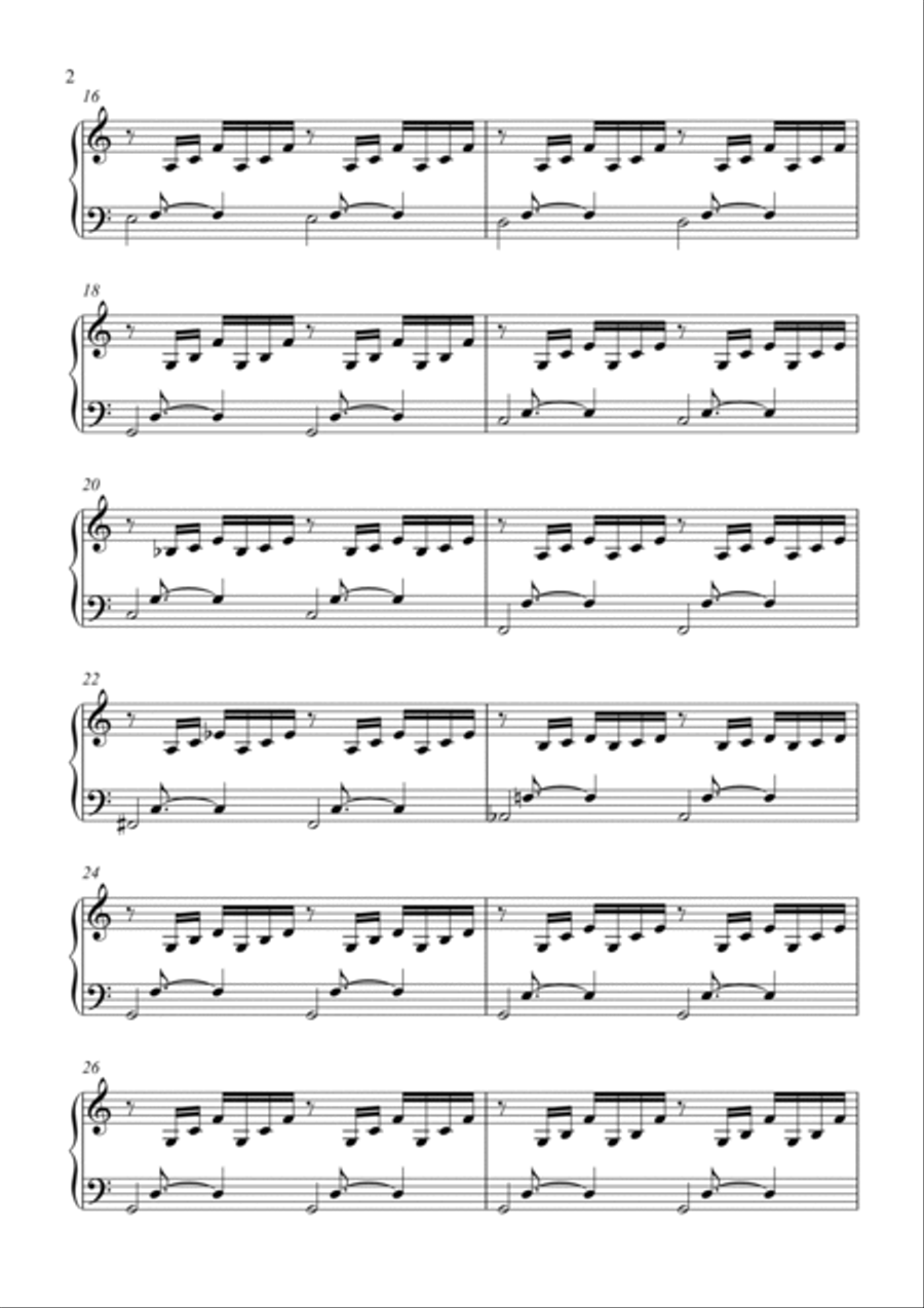 Prelude No 1 in C Major - BWV 846 - Johann Sebastian Bach (Piano) Piano Solo scores gallery preview page 2