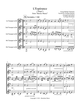 L'Esperance (from "Heroic Music") (F) (Trumpet Quintet)