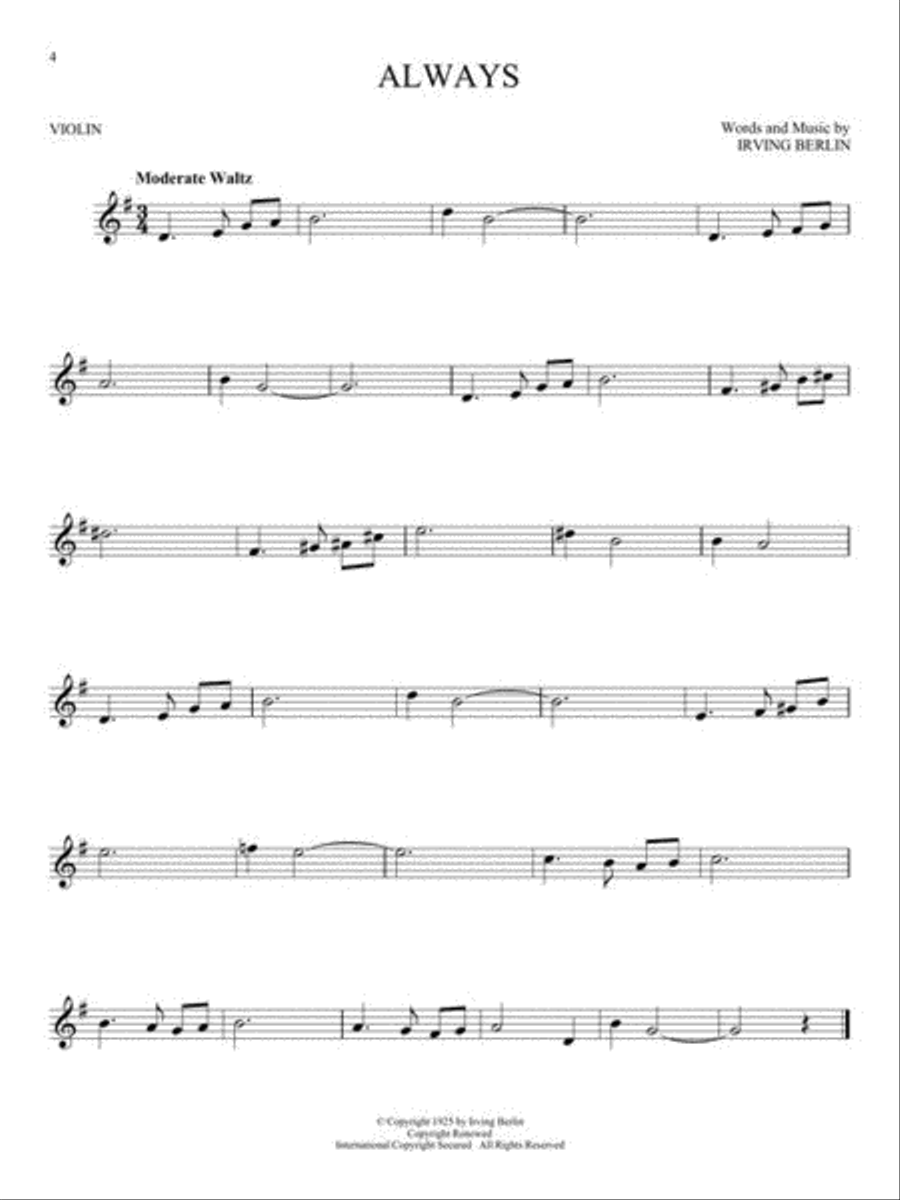 101 Most Beautiful Songs Violin Solo scores gallery preview page 5