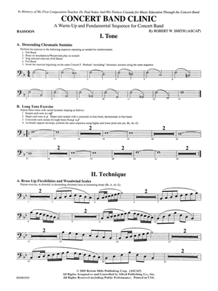 Concert Band Clinic (A Warm-Up and Fundamental Sequence for Concert Band): Bassoon