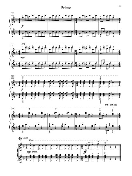 Premier Piano Course, Duet 6