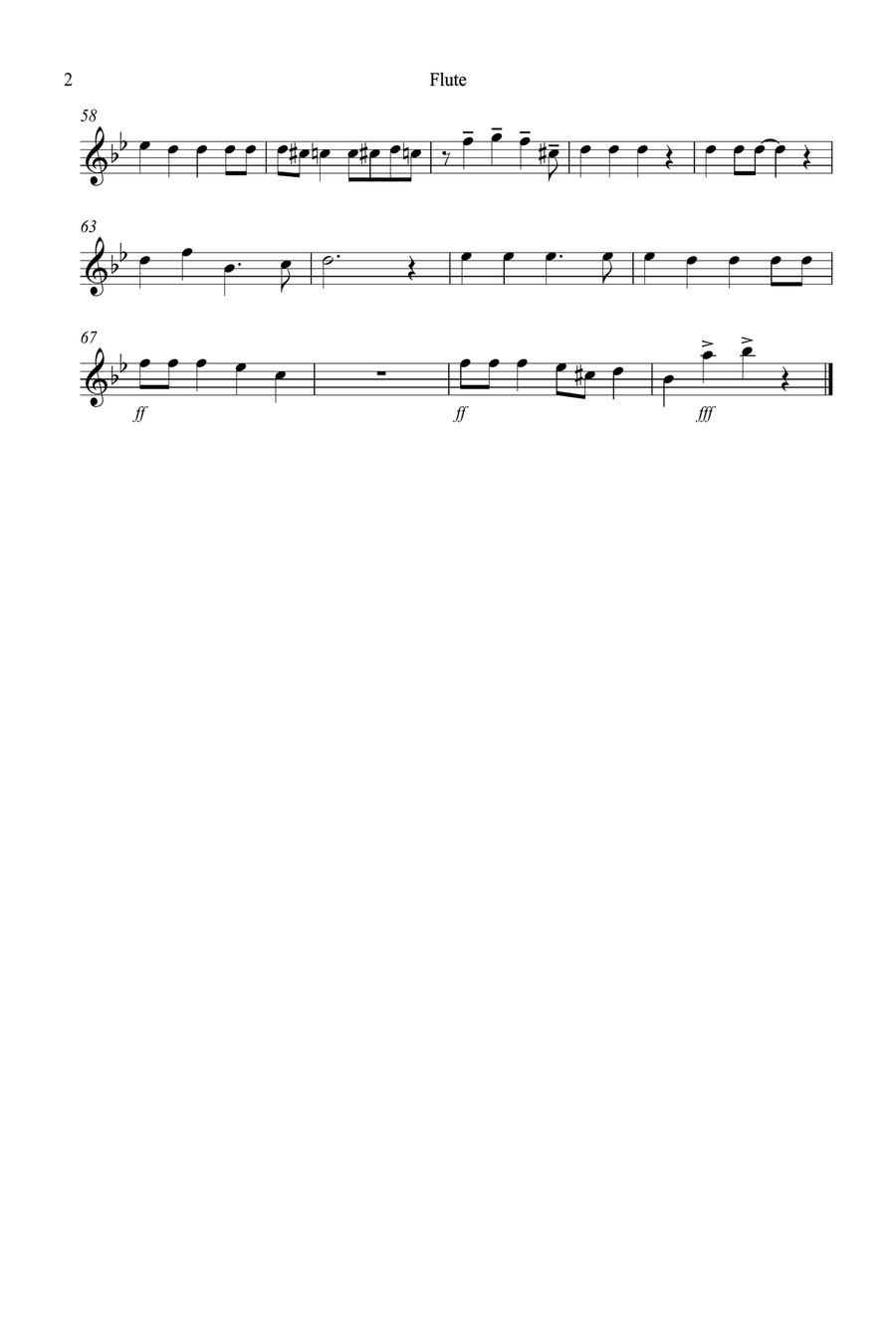 Jingle Bells (Jazzy Style!) for Flute and Baritone Saxophone Duet Woodwind Duet scores gallery preview page 5