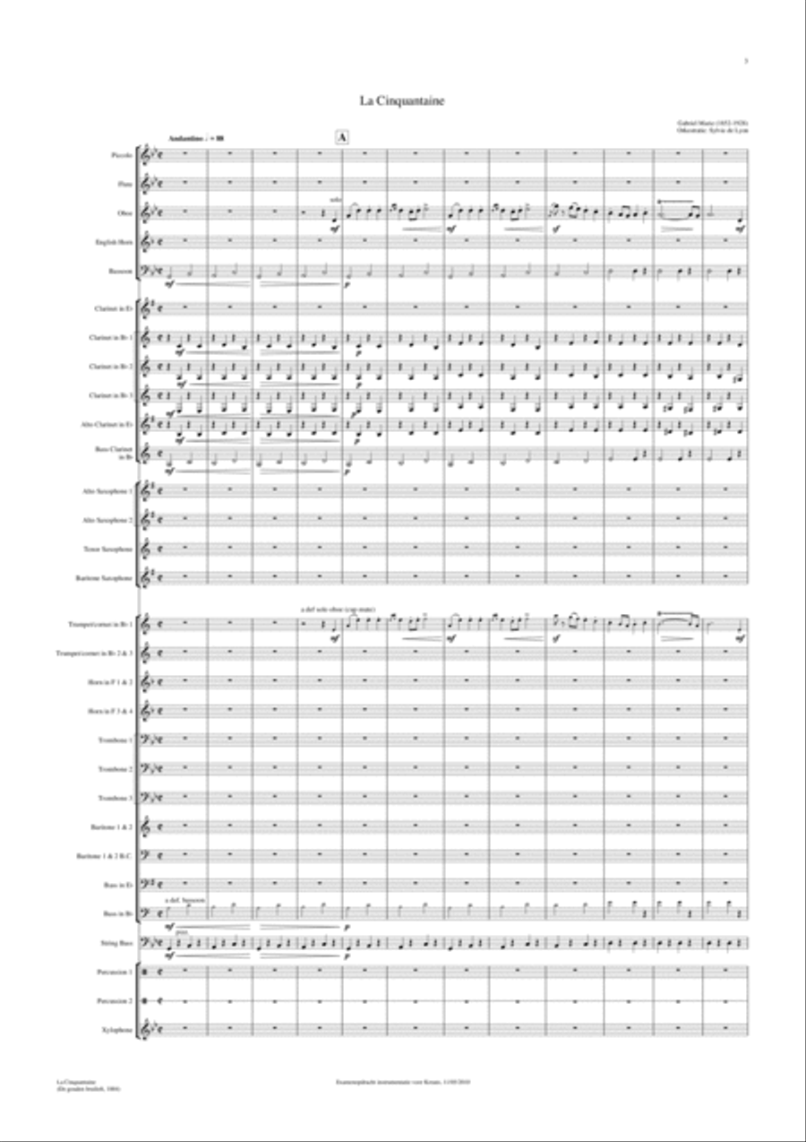 La Cinquantaine Concert Band scores gallery preview page 3