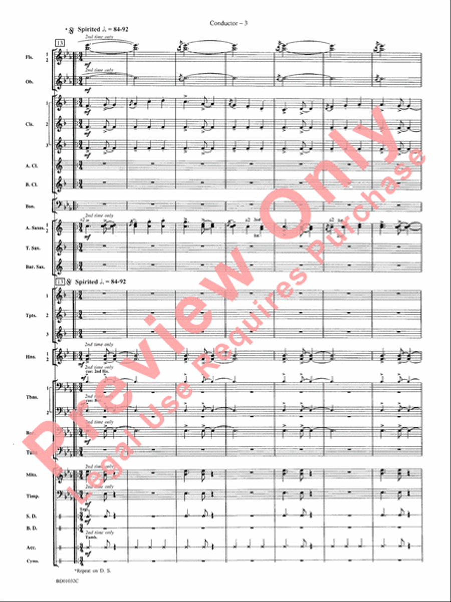 The Gathering of the Yeomen Concert Band scores gallery preview page 6