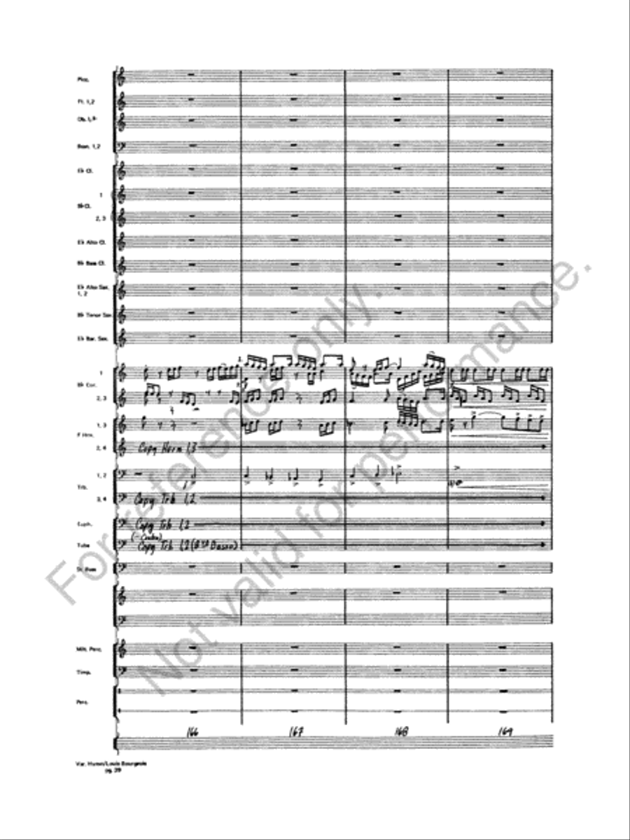 Variations On A Hymn By Louis Bourgeois Concert Band scores gallery preview page 40