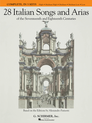 Book cover for 28 Italian Songs and Arias of the 17th and 18th Centuries - Complete