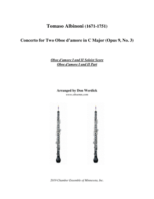 Concerto for Two Oboe d’amore in C Major, Op. 9 No. 3
