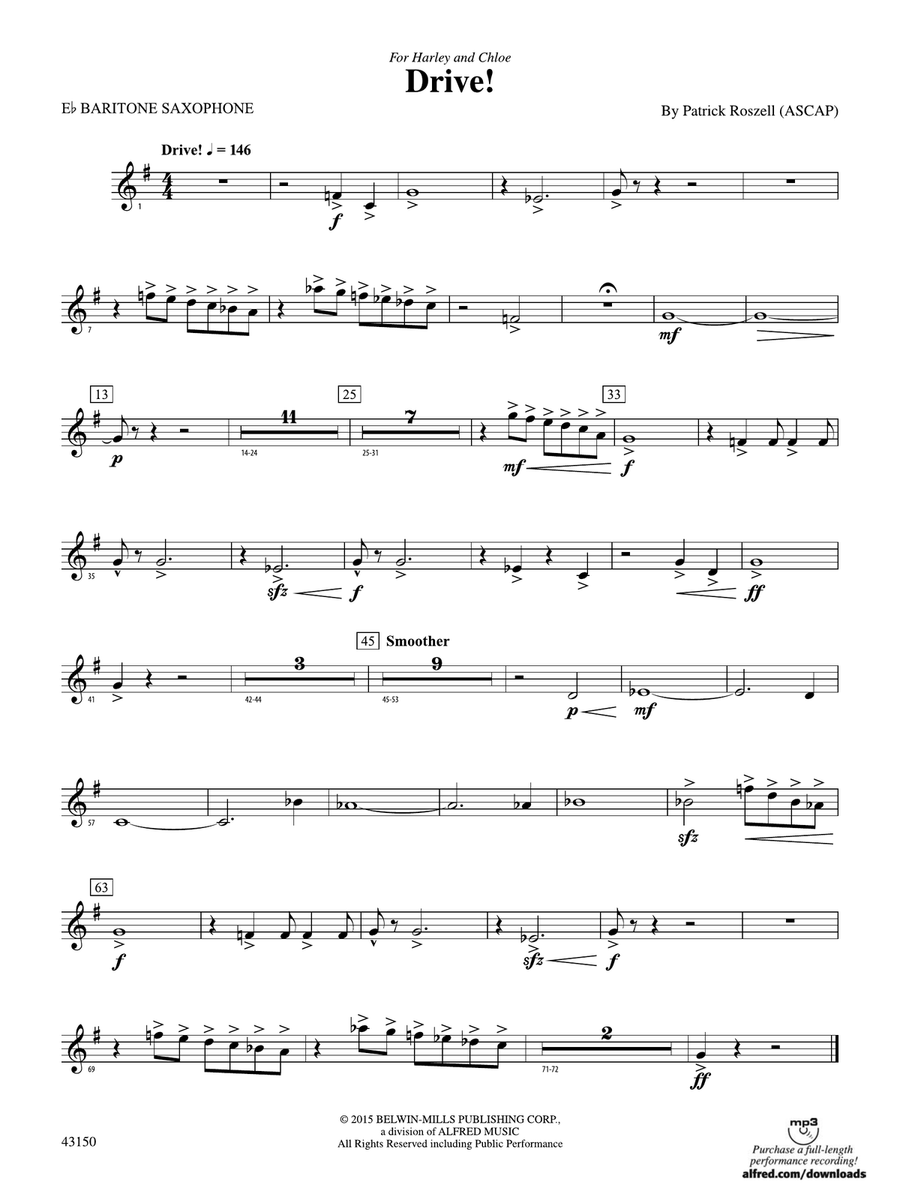 Drive!: E-flat Baritone Saxophone