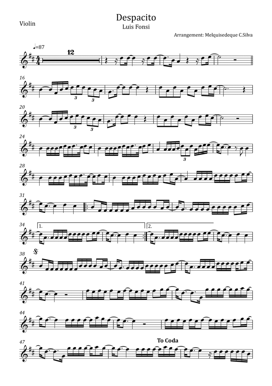 Despacito Small Ensemble scores gallery preview page 1