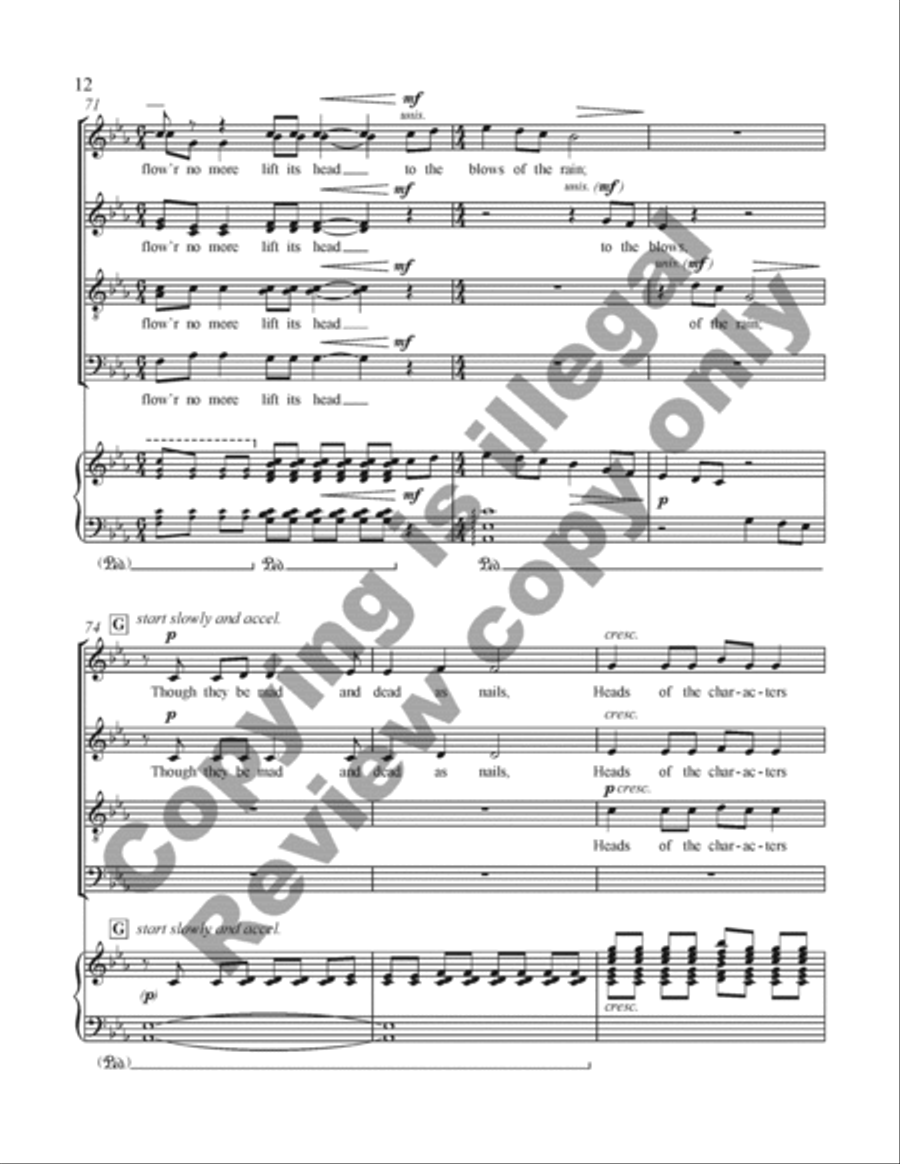 And Death Shall Have No Dominion 4-Part scores gallery preview page 12
