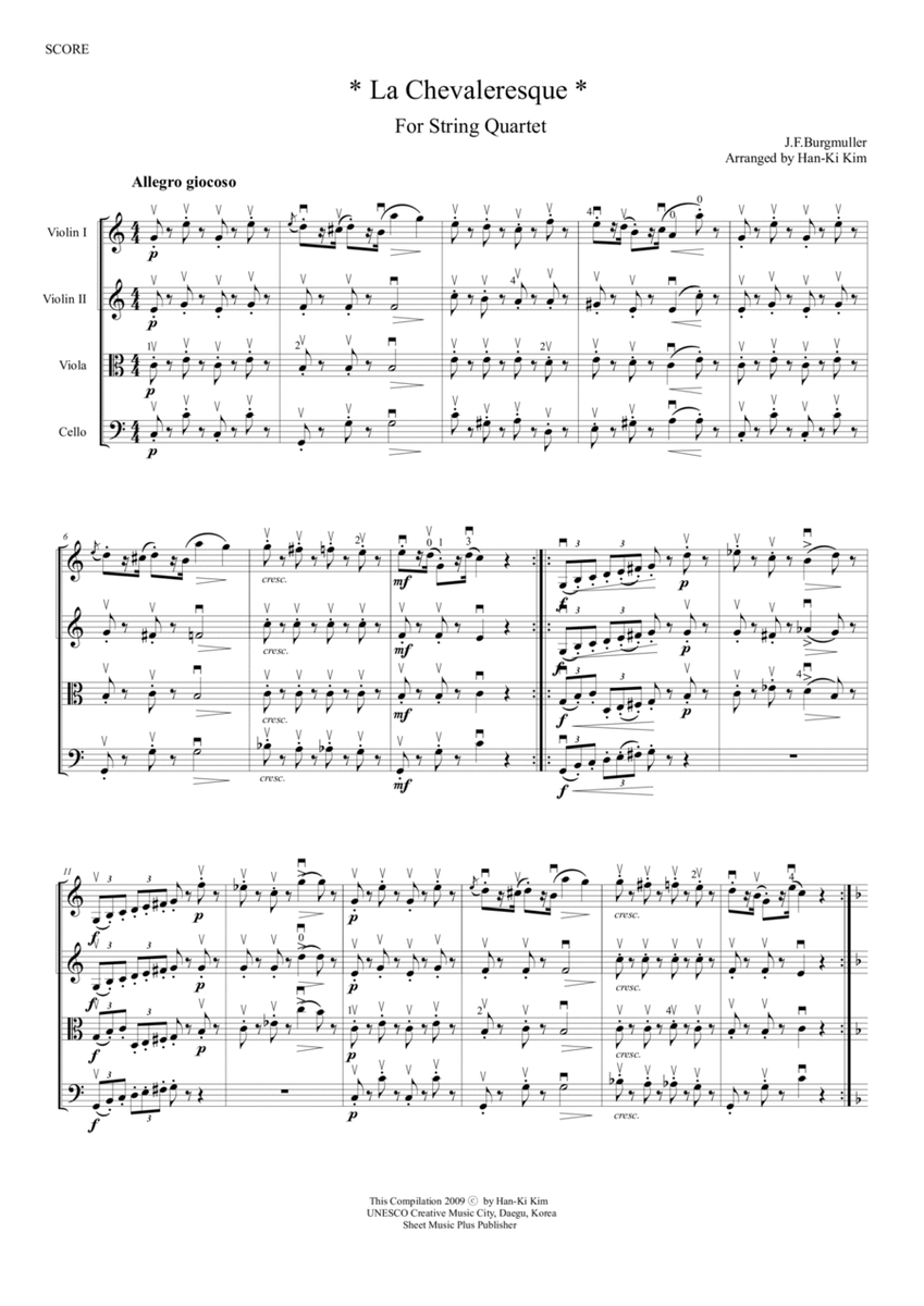 La Chevaleresque (For String Quartet) image number null