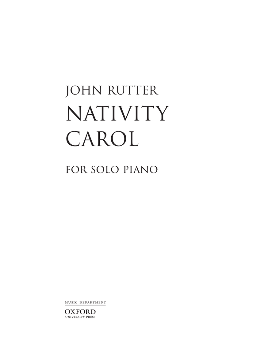 Nativity Carol Piano Solo scores gallery preview page 1