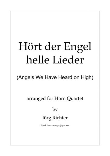 "Hört der Engel helle Lieder" für Hornquartett image number null